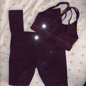 Lululemon Wunder Under leggings and Born to Be bra